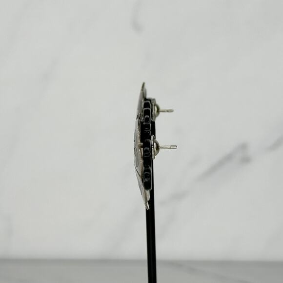 Vintage Alpaca Mexico Sterling Silver 925 MR Abalone Flower Earrings ✨ - Picture 2 of 14